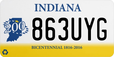 IN license plate 863UYG