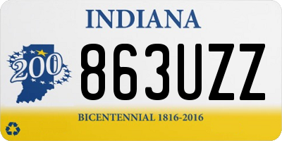 IN license plate 863UZZ
