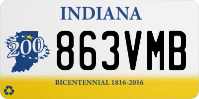 IN license plate 863VMB
