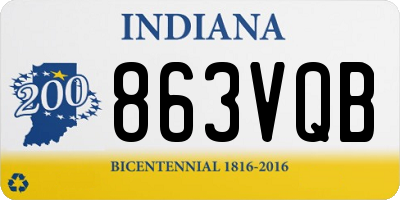 IN license plate 863VQB