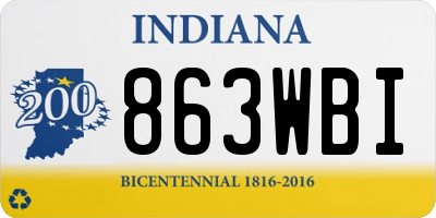 IN license plate 863WBI