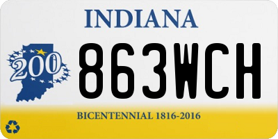 IN license plate 863WCH