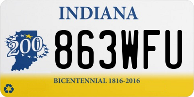 IN license plate 863WFU