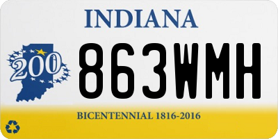 IN license plate 863WMH