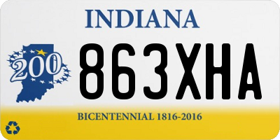 IN license plate 863XHA