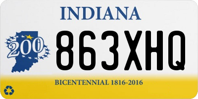 IN license plate 863XHQ