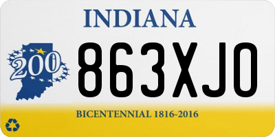 IN license plate 863XJO