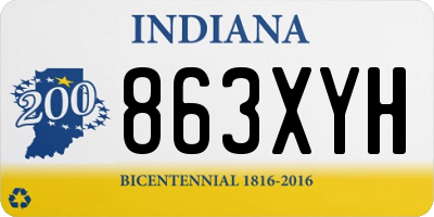 IN license plate 863XYH