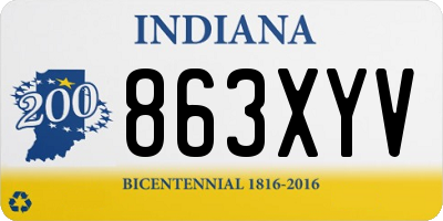 IN license plate 863XYV