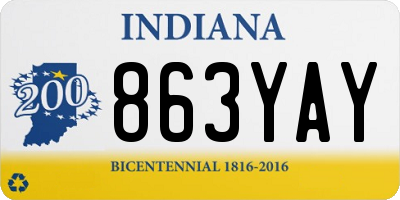 IN license plate 863YAY