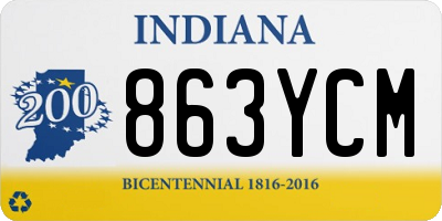 IN license plate 863YCM