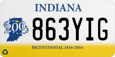 IN license plate 863YIG