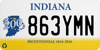 IN license plate 863YMN
