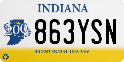 IN license plate 863YSN