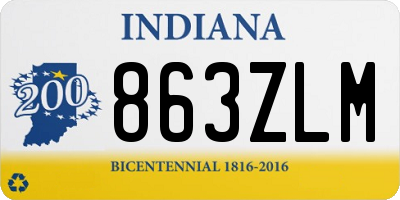 IN license plate 863ZLM