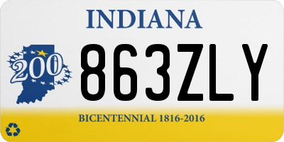 IN license plate 863ZLY