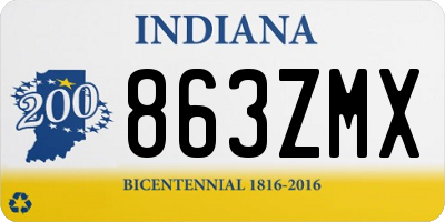 IN license plate 863ZMX