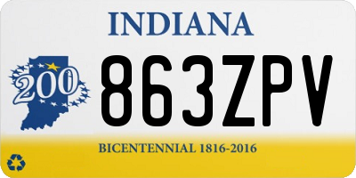 IN license plate 863ZPV