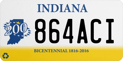 IN license plate 864ACI