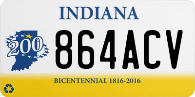 IN license plate 864ACV