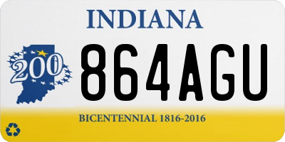 IN license plate 864AGU
