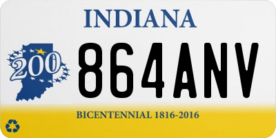 IN license plate 864ANV
