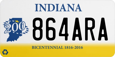 IN license plate 864ARA