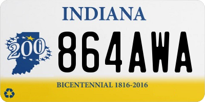 IN license plate 864AWA