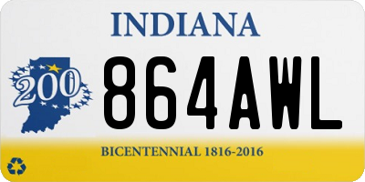 IN license plate 864AWL