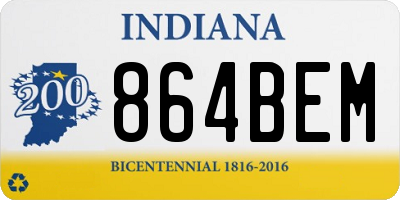 IN license plate 864BEM