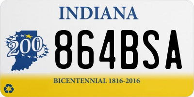 IN license plate 864BSA