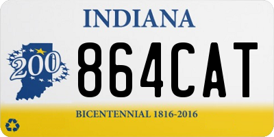 IN license plate 864CAT