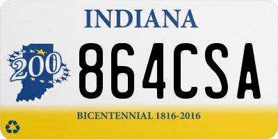 IN license plate 864CSA