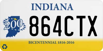IN license plate 864CTX