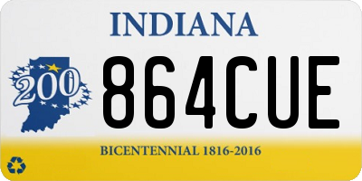 IN license plate 864CUE