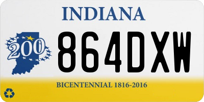 IN license plate 864DXW