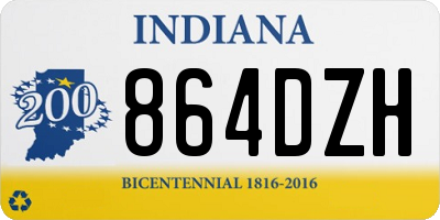 IN license plate 864DZH