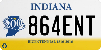 IN license plate 864ENT