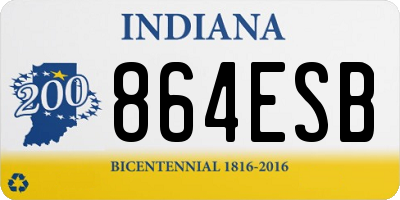IN license plate 864ESB