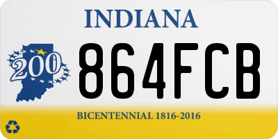 IN license plate 864FCB