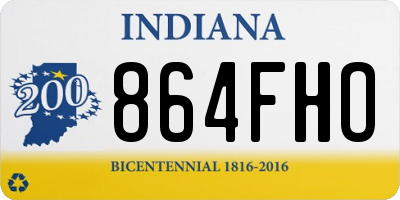 IN license plate 864FHO
