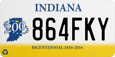 IN license plate 864FKY