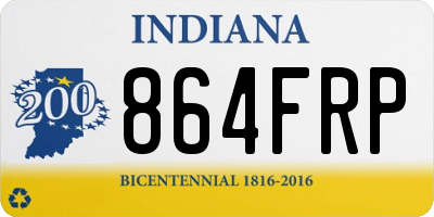 IN license plate 864FRP
