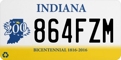 IN license plate 864FZM