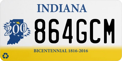IN license plate 864GCM