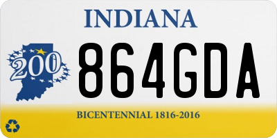 IN license plate 864GDA