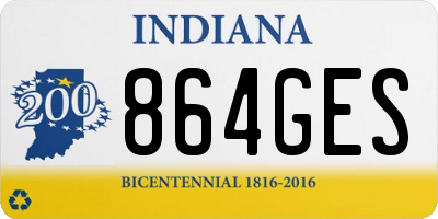 IN license plate 864GES