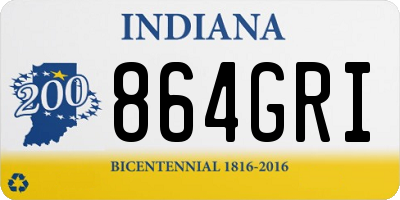 IN license plate 864GRI
