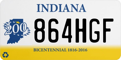 IN license plate 864HGF
