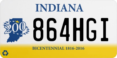 IN license plate 864HGI